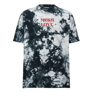 Black and white tie-dye T-shirt "MUSH LOVE